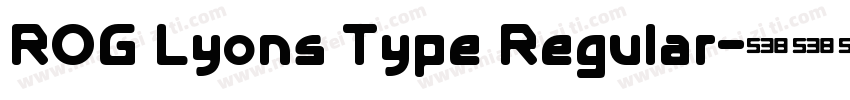 ROG Lyons Type Regular字体转换